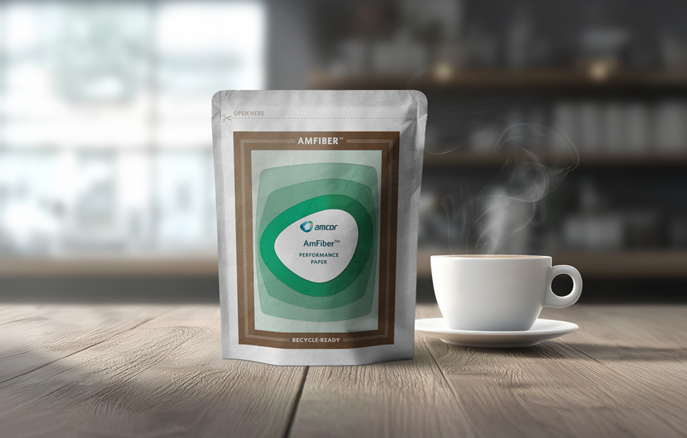 Amfiber performance paper stand up pouch